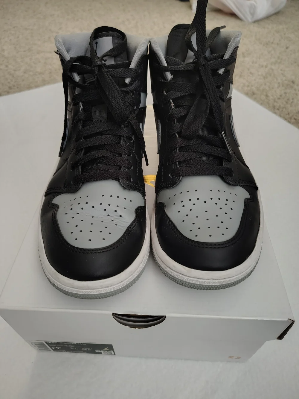 Nike Air Jordan 1 Mid Women's s Shoes - Black/Grey